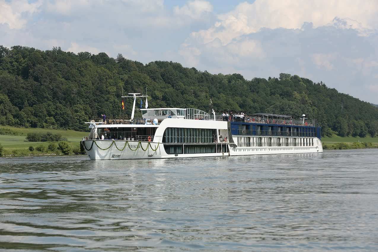 AmaWaterways' AmaLea river ship in Vilshofen, Germany.