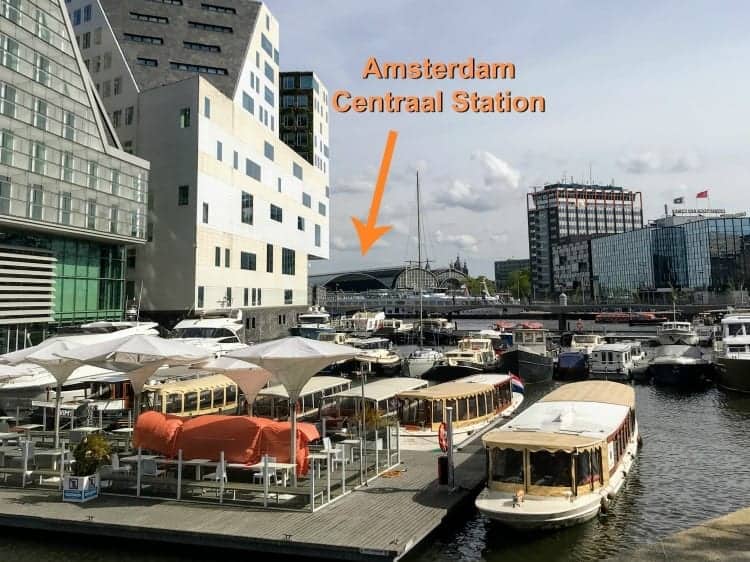 Amsterdam Centraal Station from River Cruise Dock