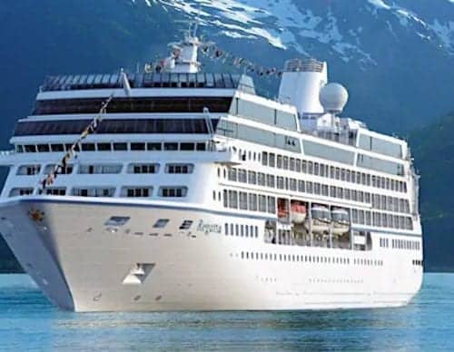 Oceania Cruises ship in Alaska.