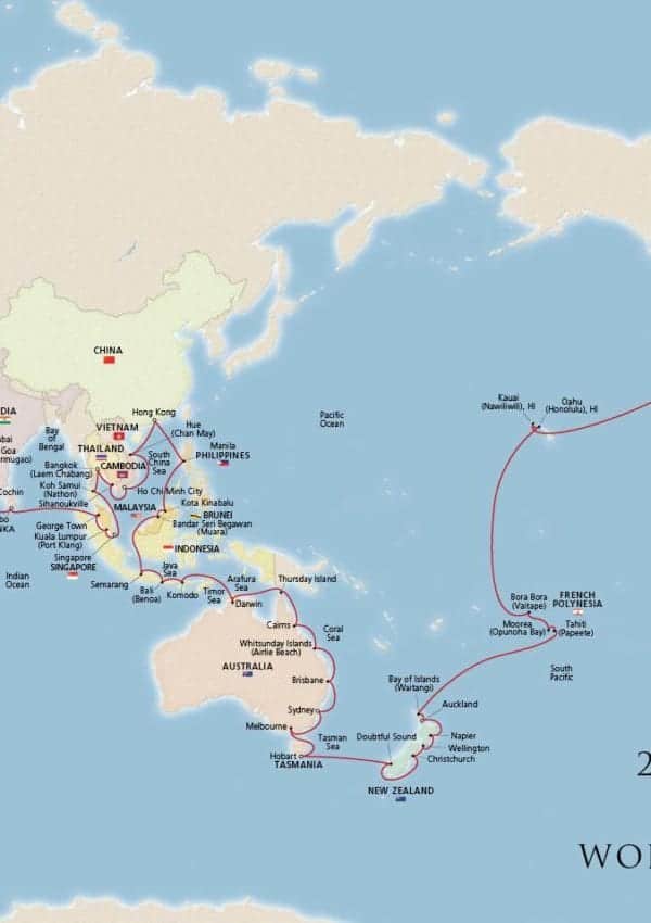 Viking Cruises World Cruise Map