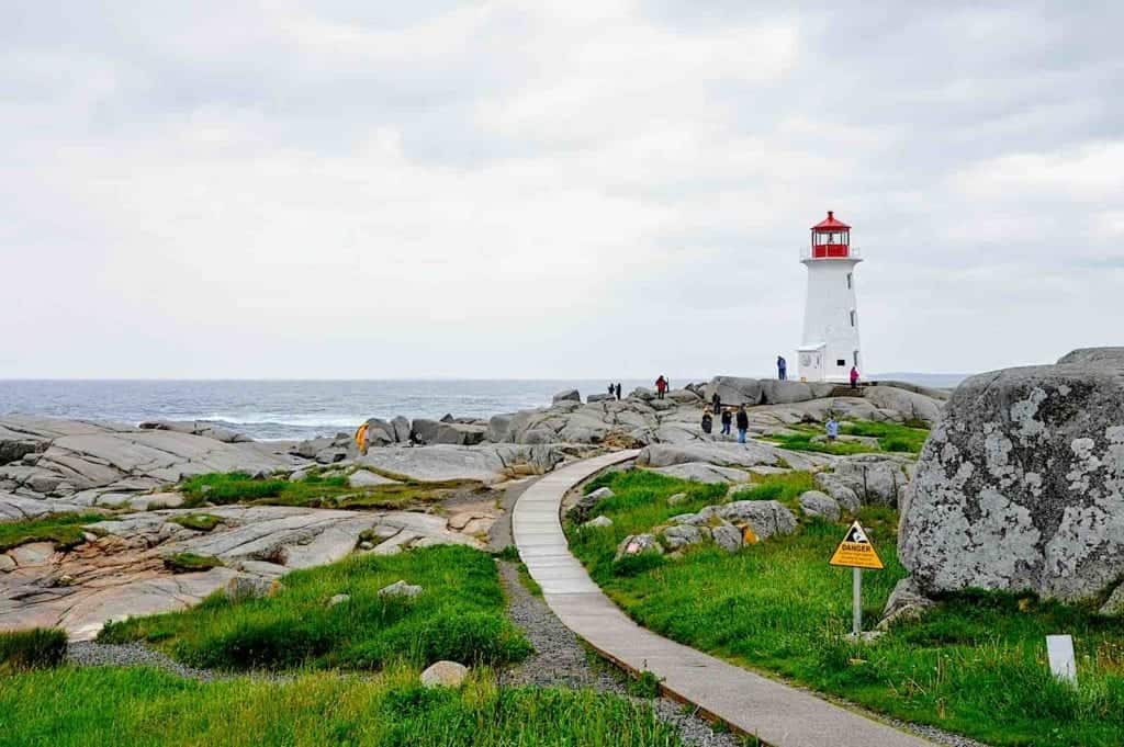Peggy's Cove famous lighthouse.