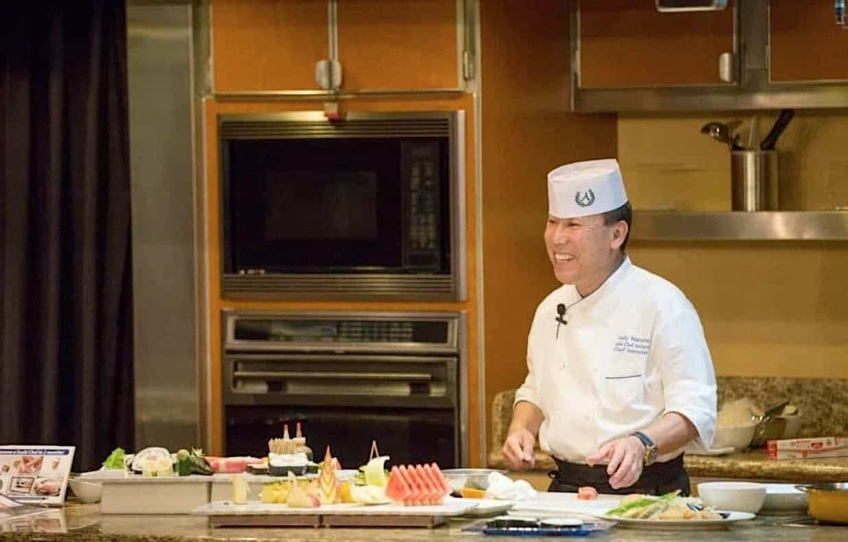 Andy Matsuda Holland America Culinary Cruise sushi demonstration
