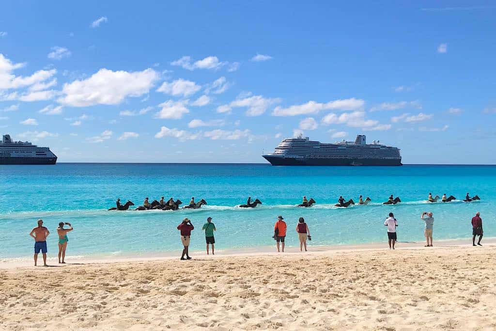 Half Moon Cay Horseback riding in the Ocean