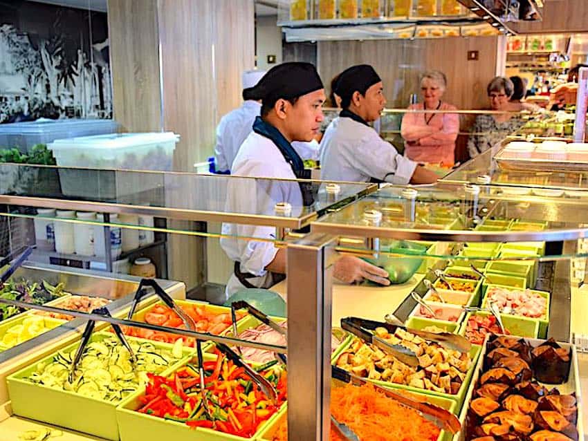 Koningsdam Lido Buffet at lunchtime.