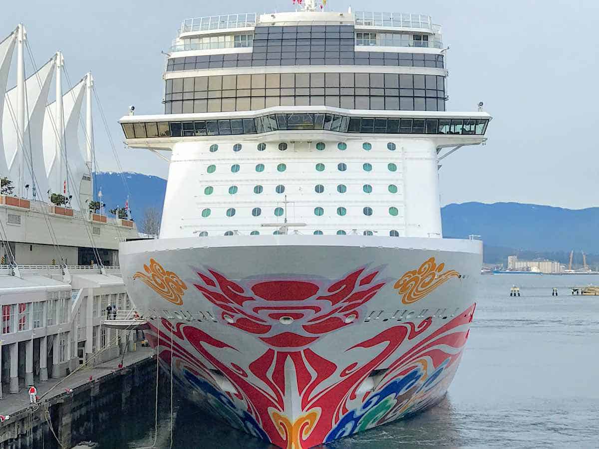 norwegian joy docked at port of vancouver - passport needed
