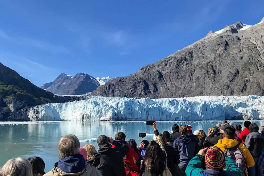 View of Alaska Marjerie Glacier from Eurodam deck