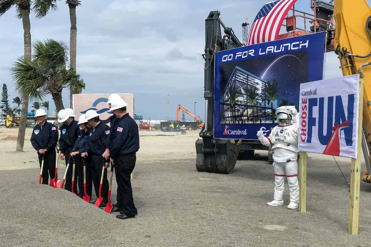 Carnival and Port Canaveral officials break ground