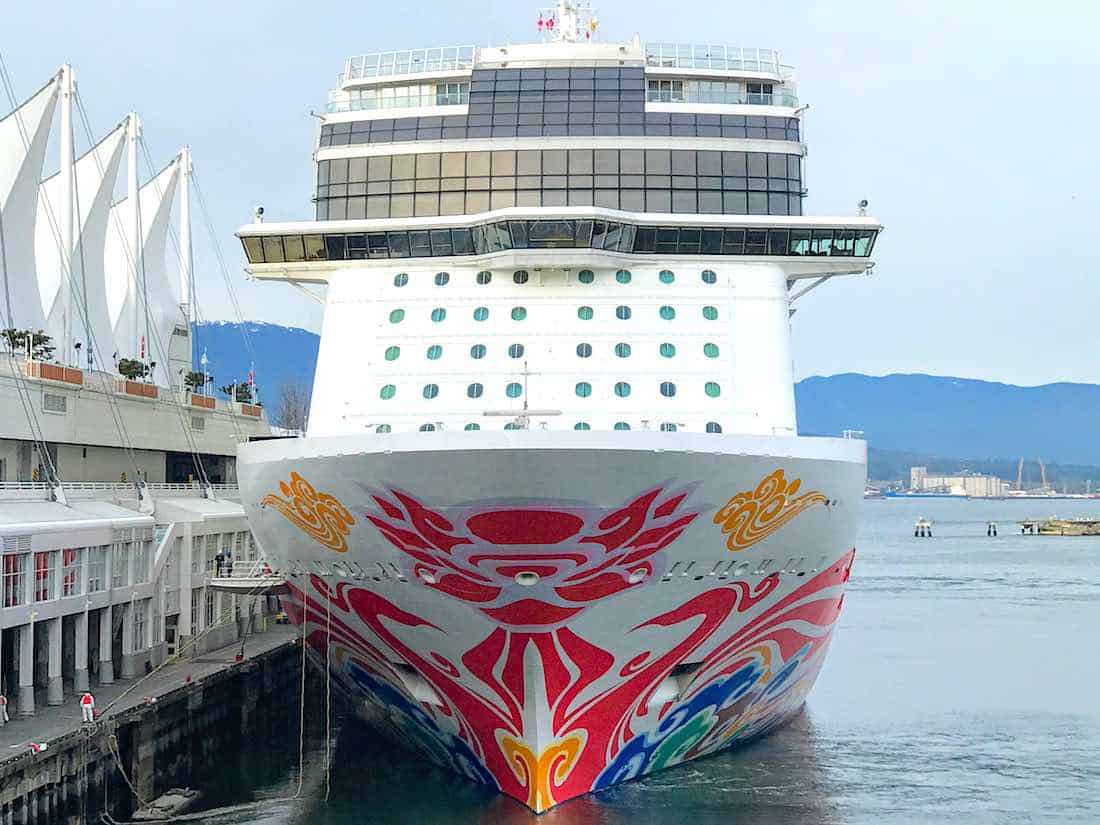 Norwegian cancels cruises from Vancouver. Pictured is Norwegian Joy in Vancouver. 