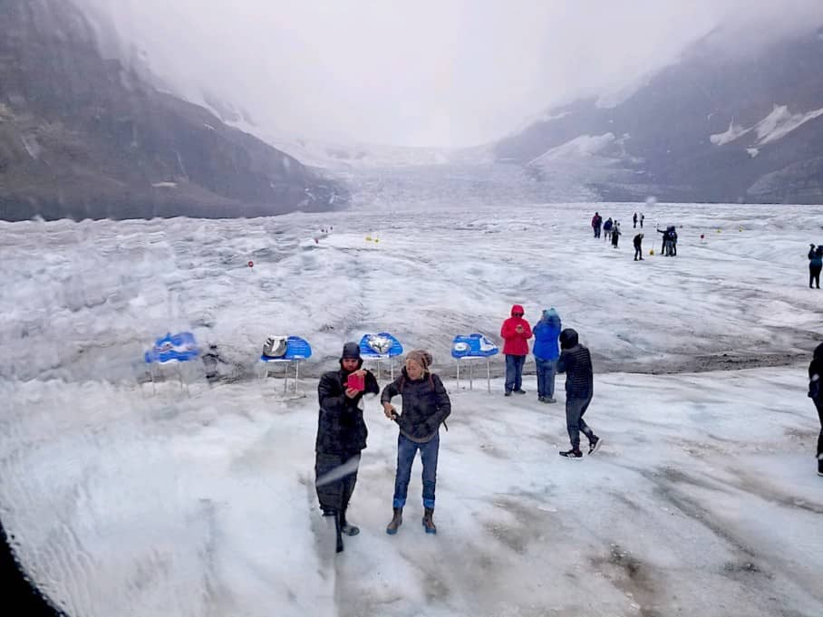 Sherry at Columbia Ice Field in British Columbia