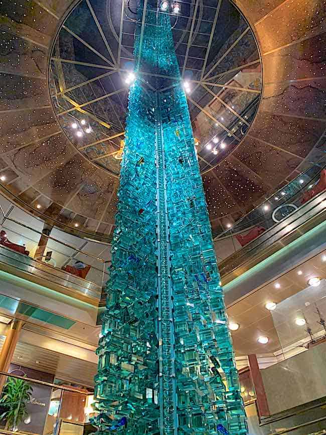 Maasdam turquoise glass sculpture