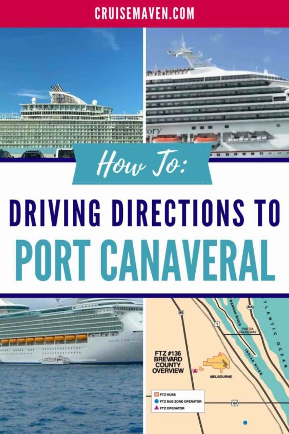Pinterest pin for driving directions to Port Canaveral