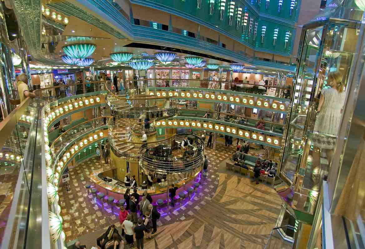 Main Atrium on Carnival Magic Cruise Ship, On board the Car…, Fli…