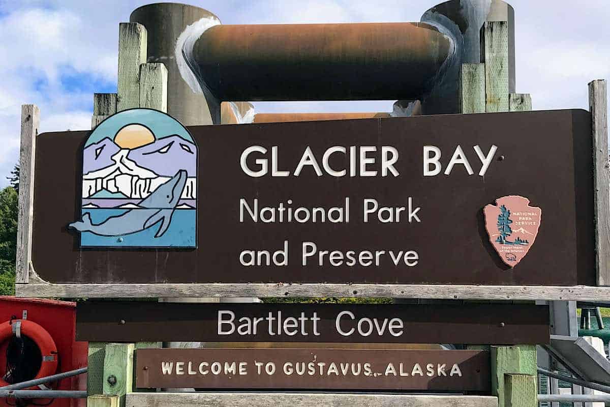 Entrance Sign to Glacier Bay Alaska