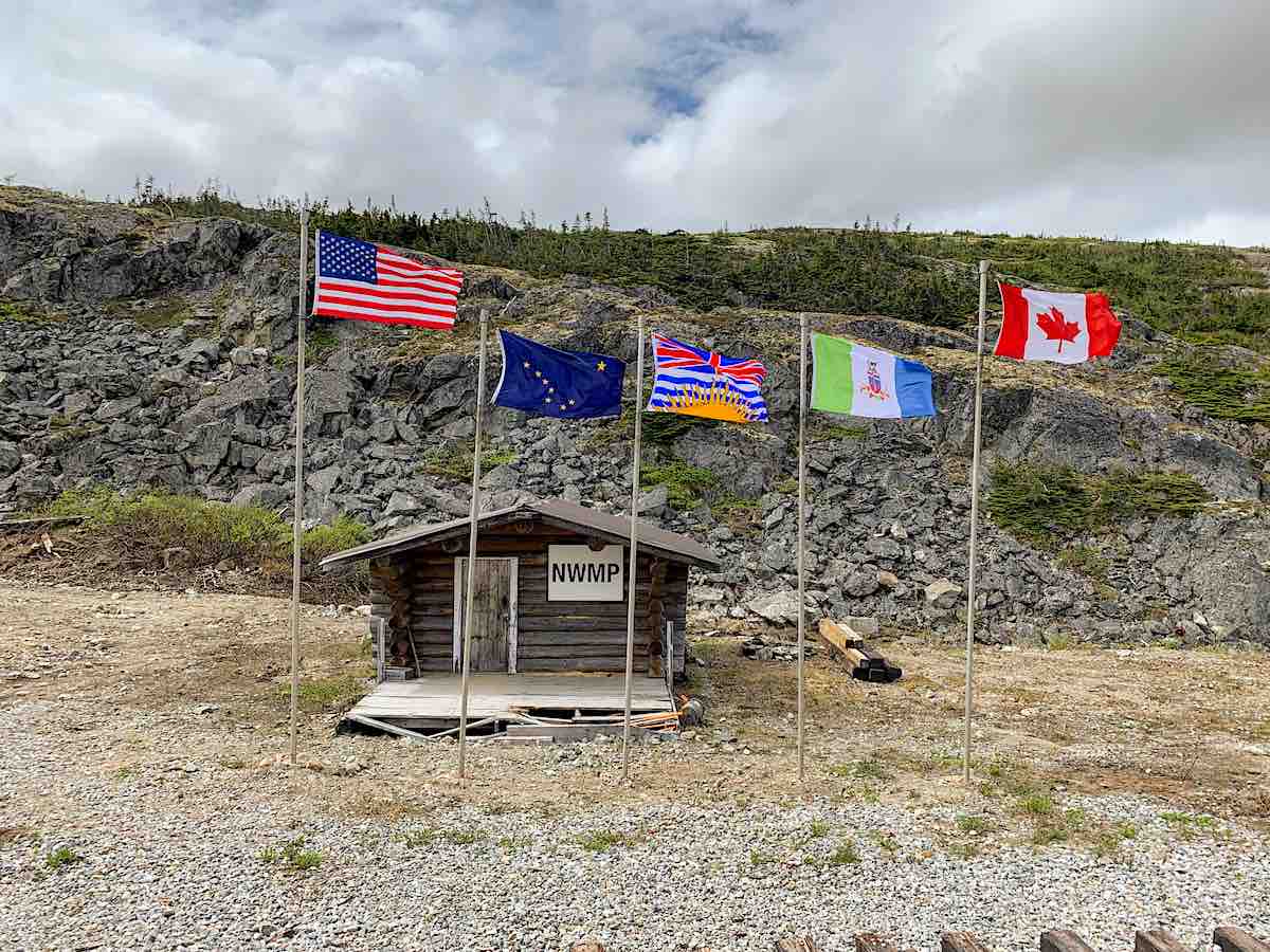 Canada US border from White Pass & Yukon Railroad