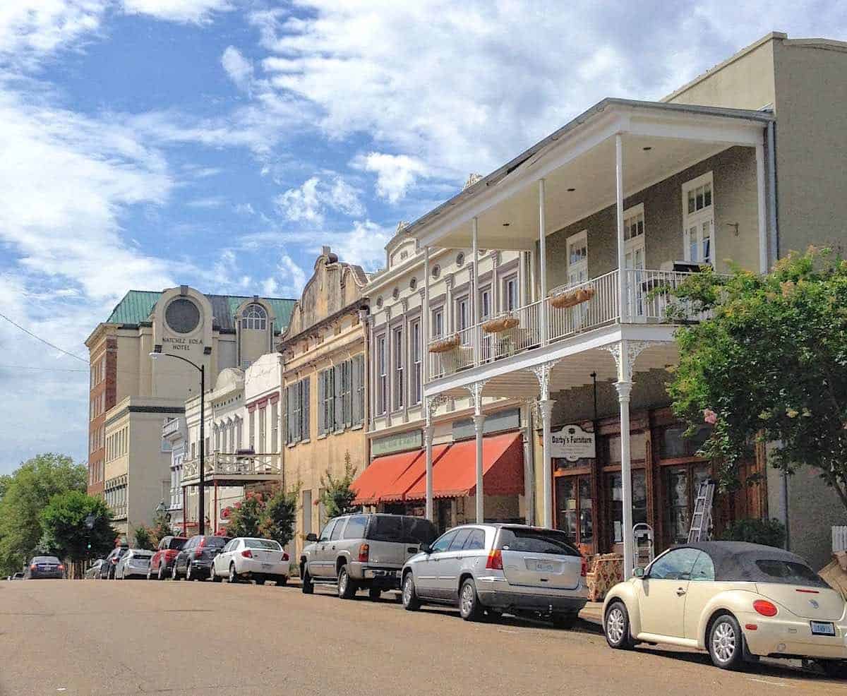 Downtown Natchez, Mississippi.