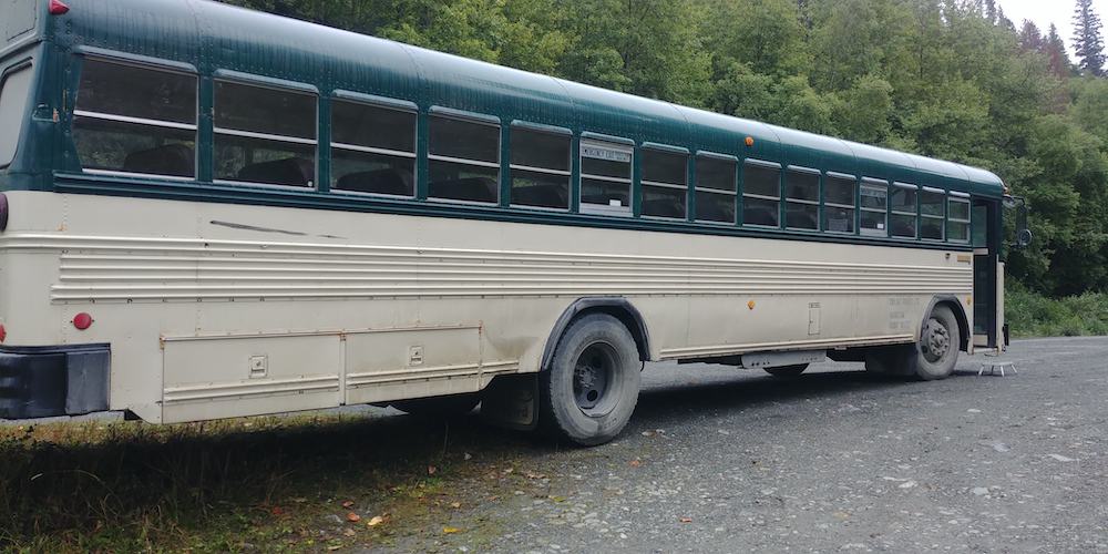 Old school bus in Haines
