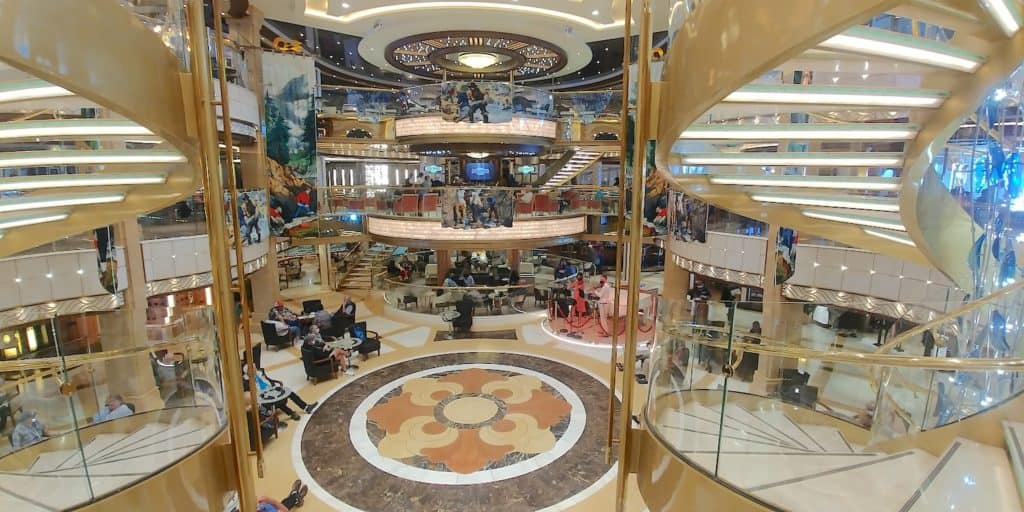 Majestic Princess Piazza with passengers listening to music