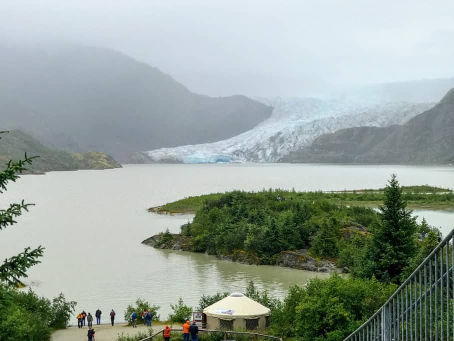 View of Mendenhall Glacier from the Visitor's Center.
