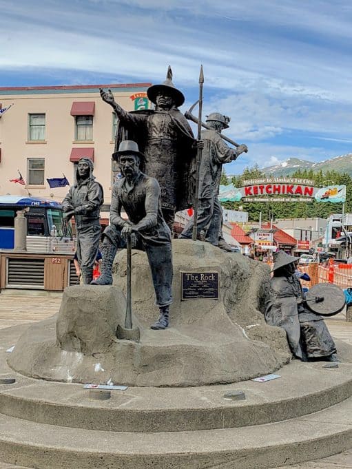 The Rock Statue in Ketchikan Alaska