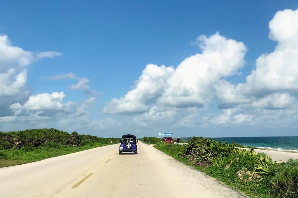 Driving to Punta Sur Eco Park in Cozumel