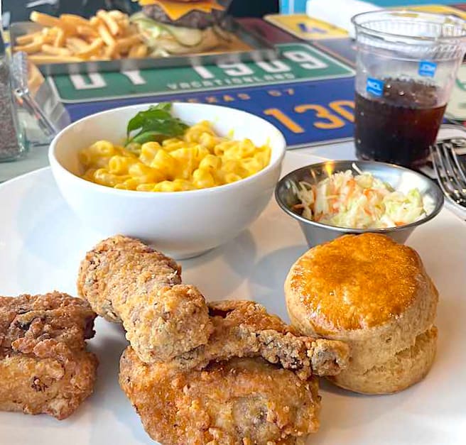 American Diner Fried Chicken plate