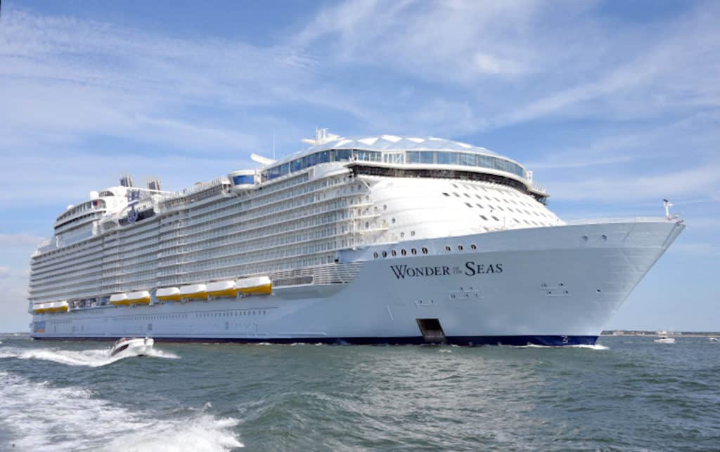 Royal Caribbean's Wonder of the Seas at Sea will homeport at Port Canaveral in 2022
