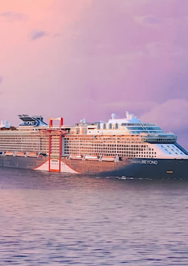 Celebrity Cruises' new Celebrity Beyond at sea.