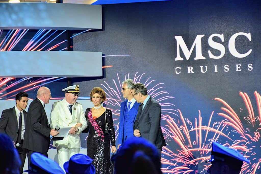 MSC Seaside Inaugural with Sophia Loren