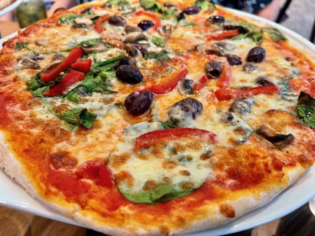 Sorrento's Margherita pizza.