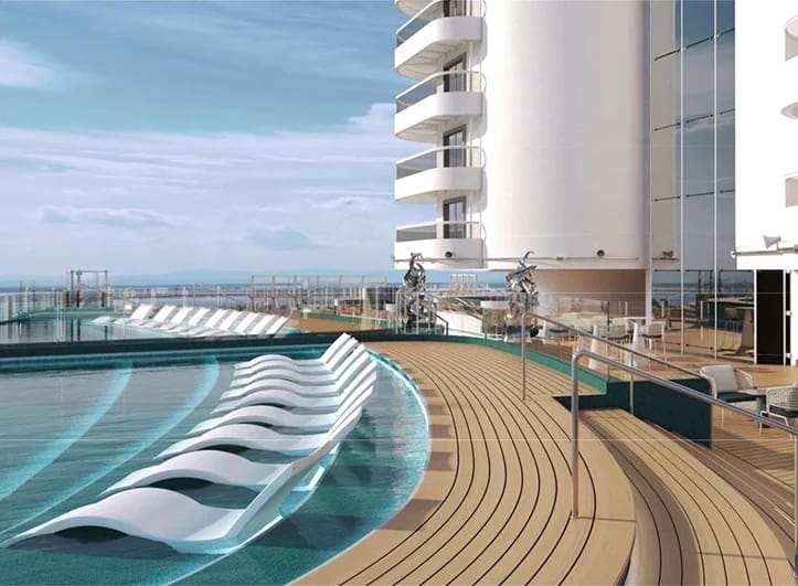 MSC Seashore Infinity Pool rendering