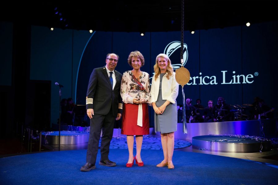 Holland America Rotterdam naming ceremony with Princess Margriet.