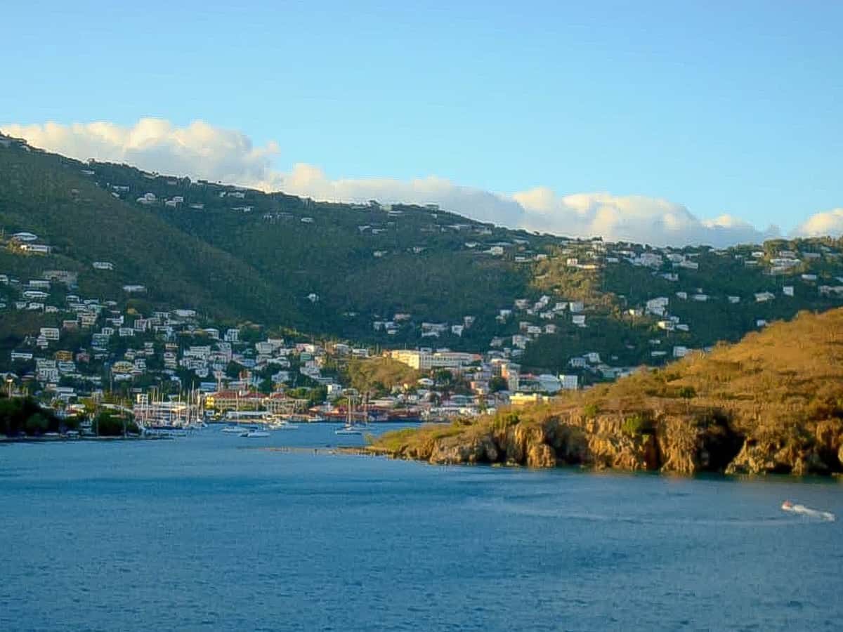 View of Charlotte Amalie, St. Thomas harbor.