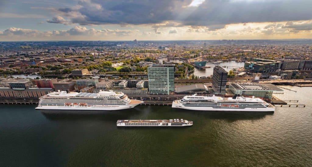 Three Viking ships meet for Viking's 25th anniversary