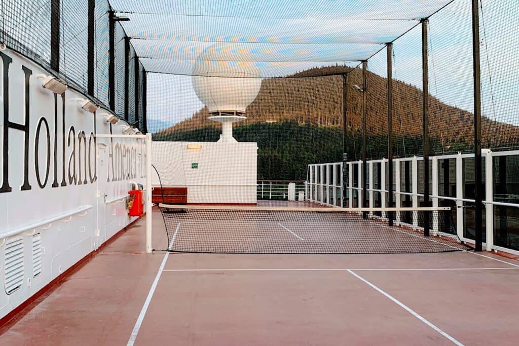 Holland America pickleball court.