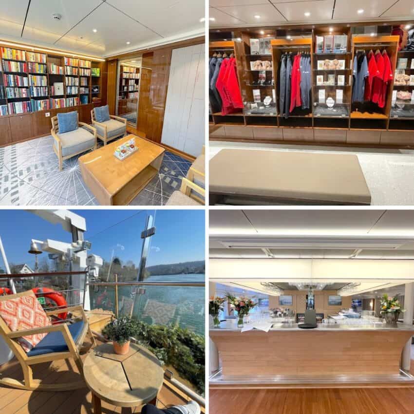 Viking Radgrid Library, Gift Shop, Aquavit deck, Bar