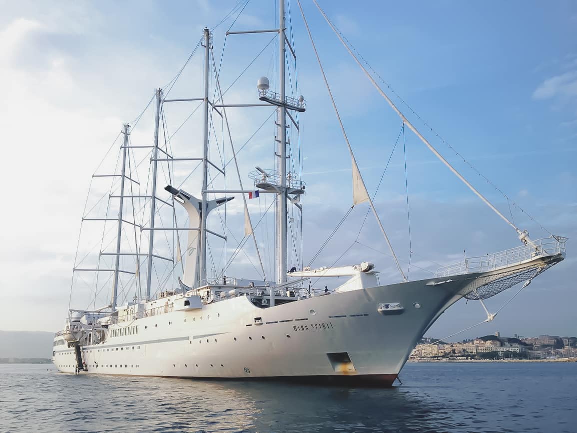 Windstar Wind Spirit in the Mediterranean.