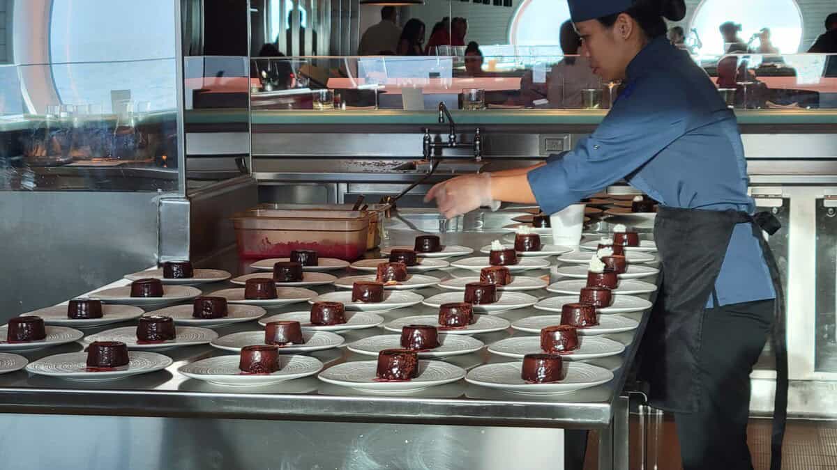 Hard-working crew on the Scarlet Lady