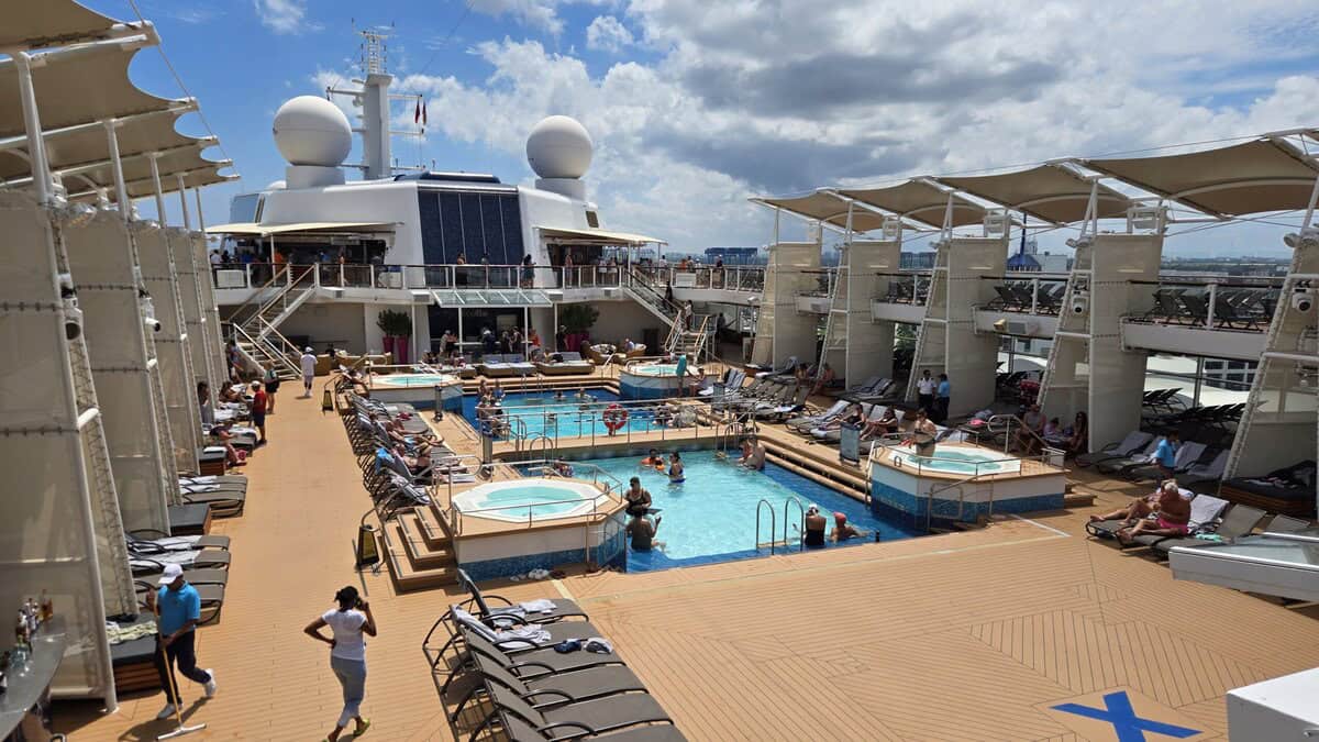 Pool deck on the Celebrity Silhouette