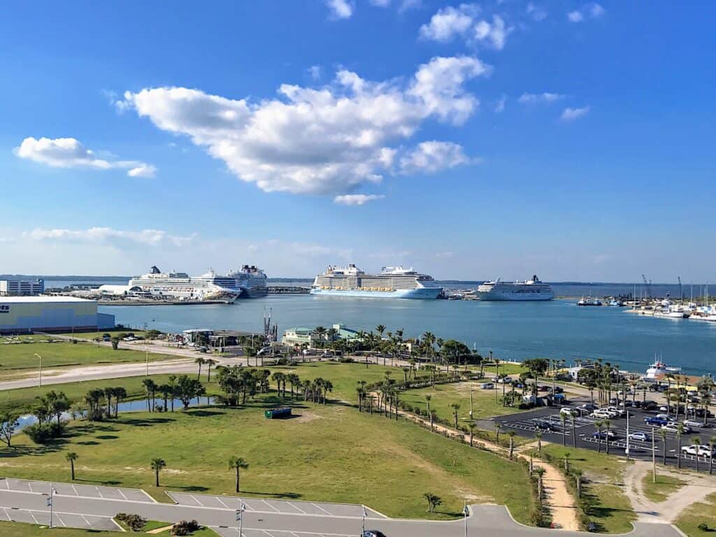 View of Port Canaveral from Exploration Tower. 