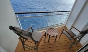 Concierge Class cabins feature the same floor plan as standard veranda staterooms but offer premium locations on higher decks and enhanced amenities.