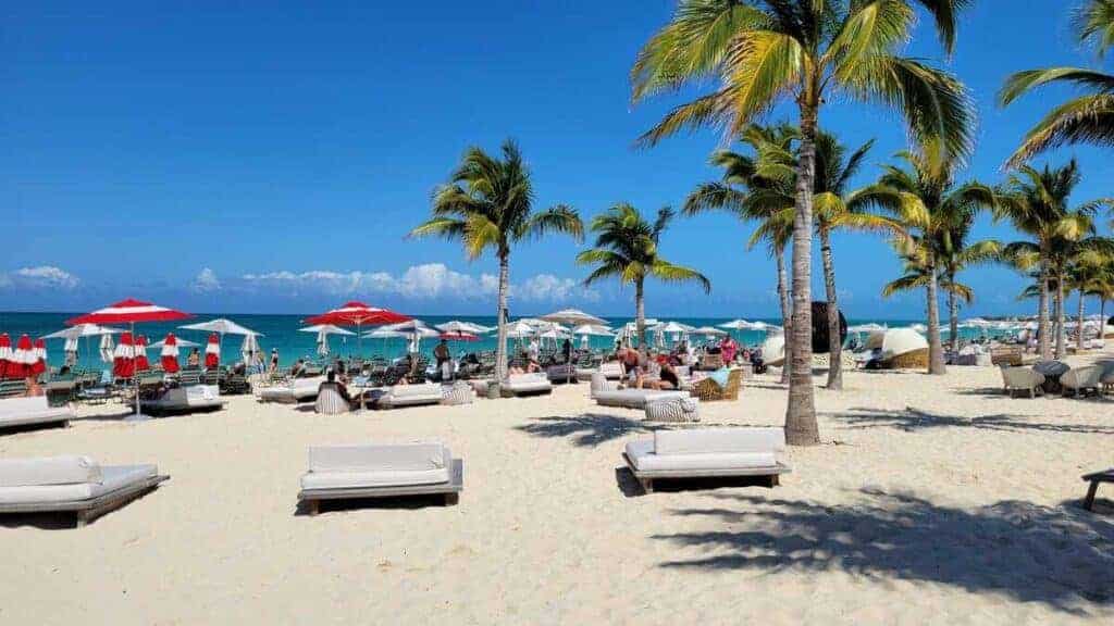 Virgin Voyages' Beach Club at Bimini in The Bahamas