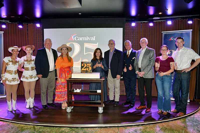 Carnival Cruise Line Celebrates 25 Years of Departures from Galveston Port
