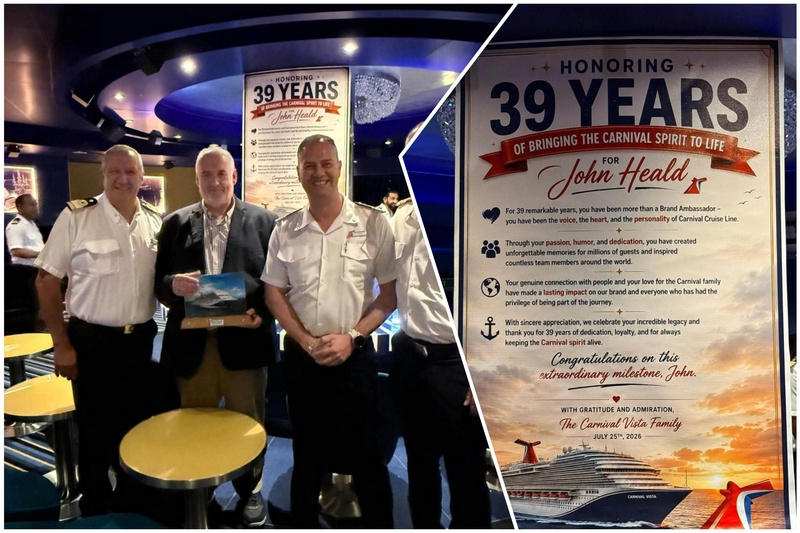 John Heald Celebrates 39 Years with Carnival