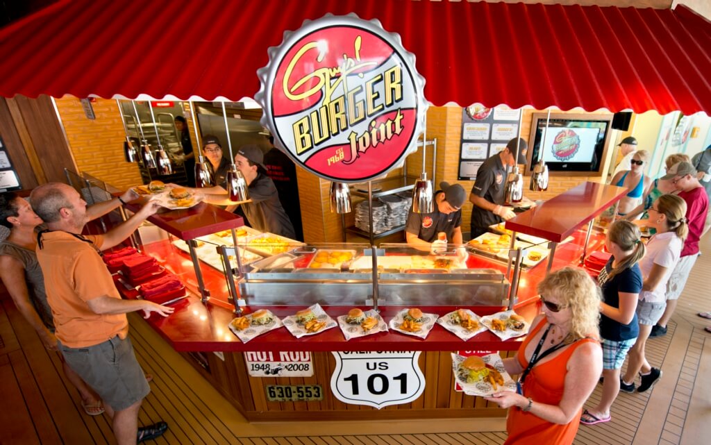 Carnival Tests Later Hours at Guys Burger Joint