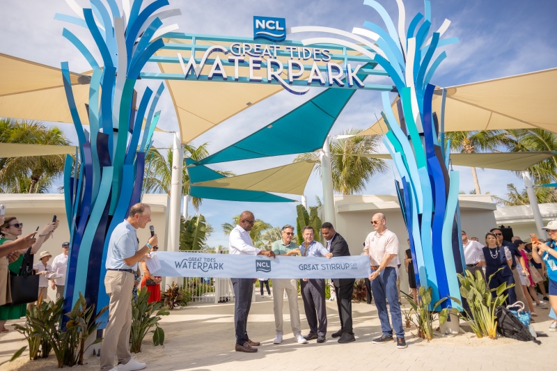 Norwegian Cuts Ribbon at Great Tides Waterpark ahead of Grand Opening