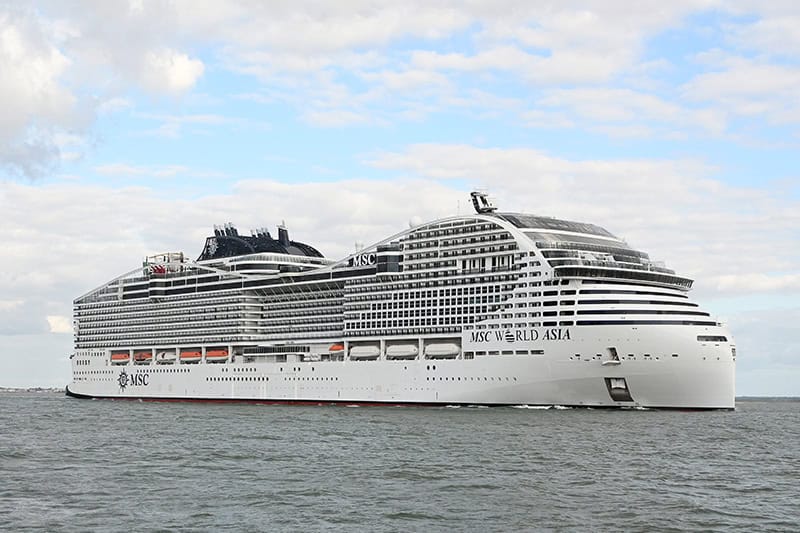 MSC World Asia Ready for Debut Following Sea Trials