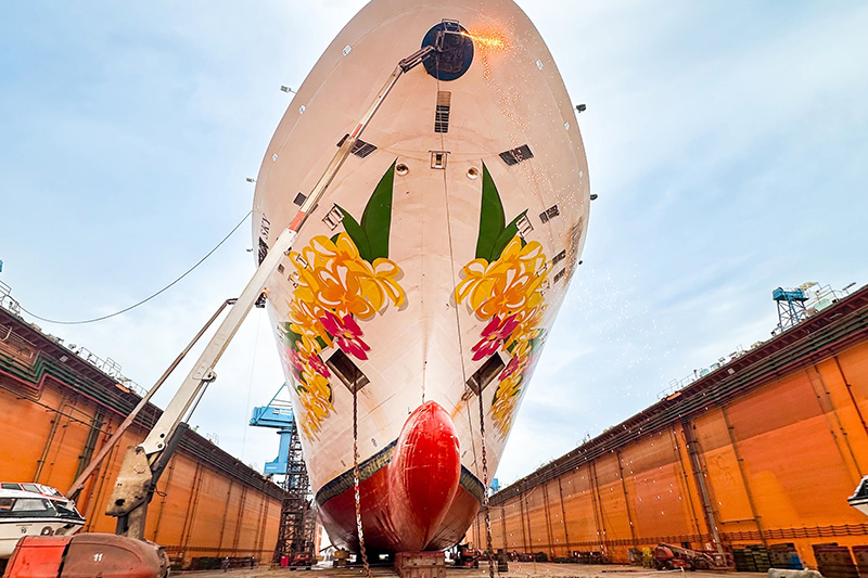 Cordelia Cruises Shares Behind-the-Scenes Look at Sky Drydock